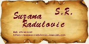 Suzana Radulović vizit kartica